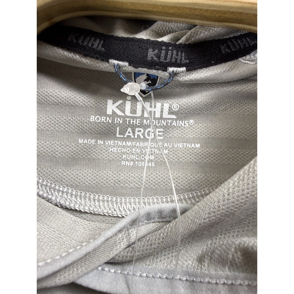 New KUHL Engineered Airkuhl Hoody Mens Large Color Cloud Gray UPF 50+ - Picture 6 of 7